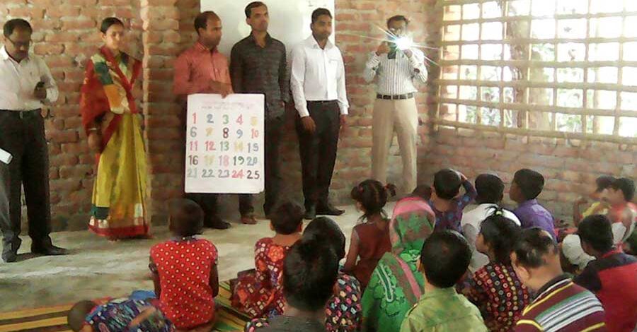 WFP DELEGATES VISITING DISABLED CHILD SCHOOL